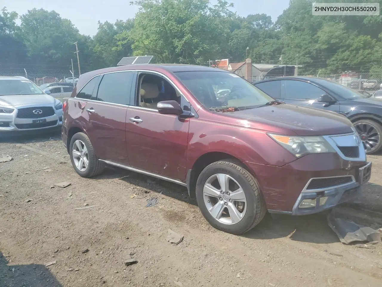 2012 Acura Mdx Technology VIN: 2HNYD2H30CH550200 Lot: 61340756