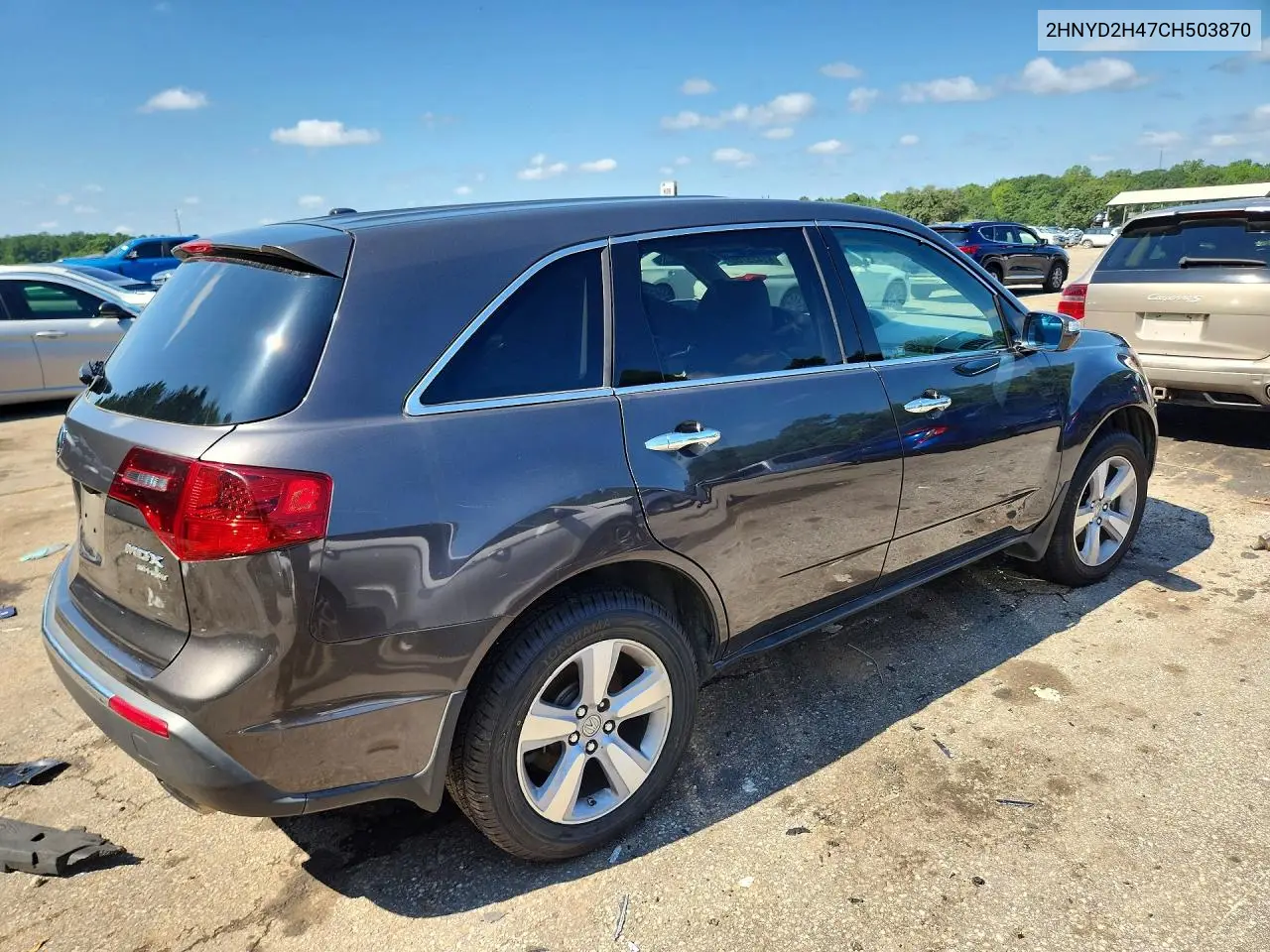 2012 Acura Mdx Technology VIN: 2HNYD2H47CH503870 Lot: 61425766