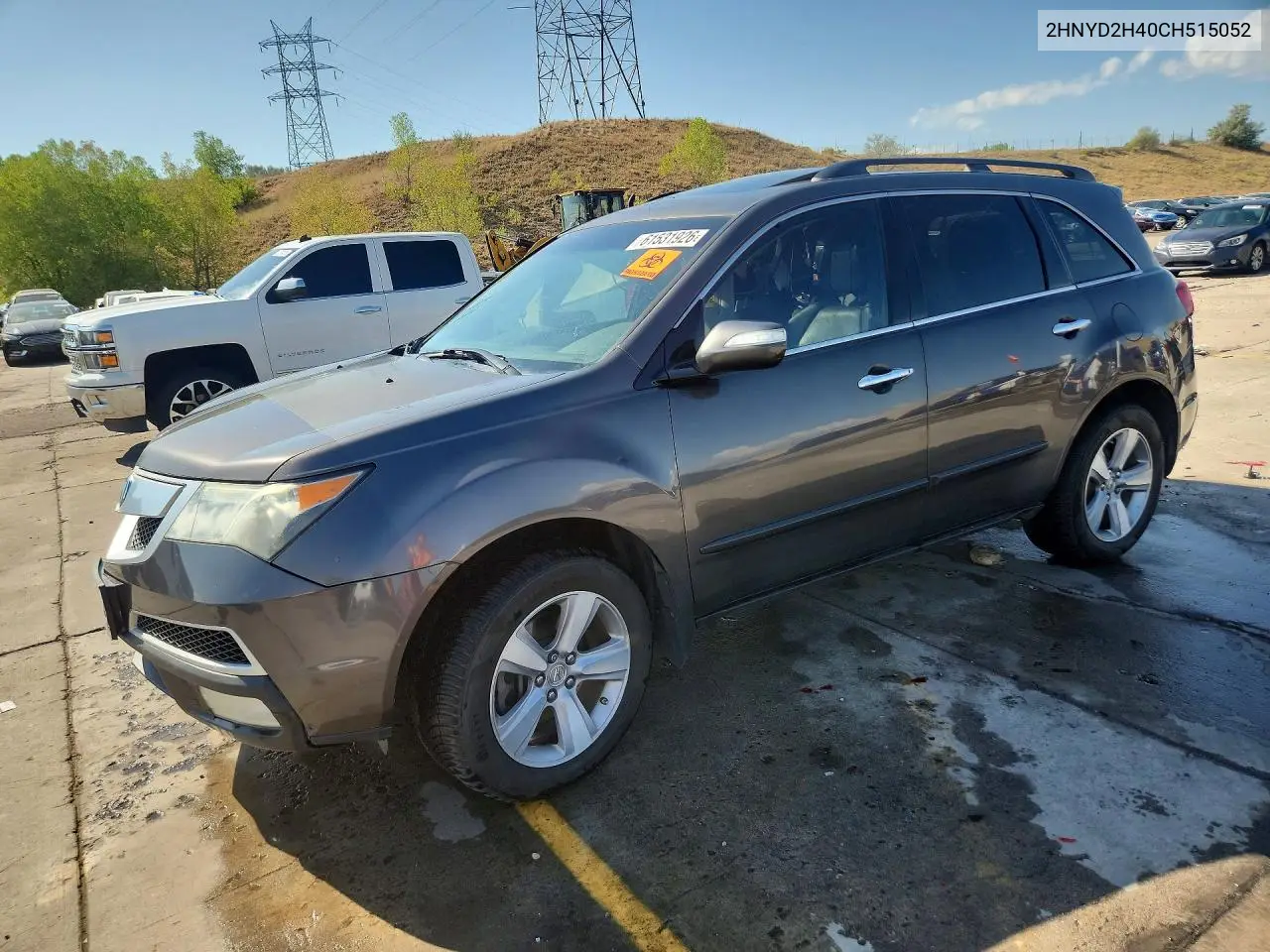 2012 Acura Mdx Technology VIN: 2HNYD2H40CH515052 Lot: 61531926