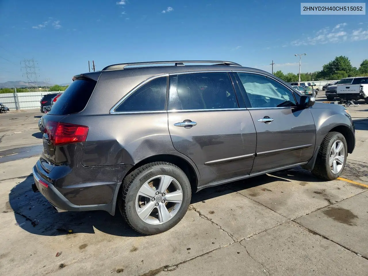 2012 Acura Mdx Technology VIN: 2HNYD2H40CH515052 Lot: 61531926