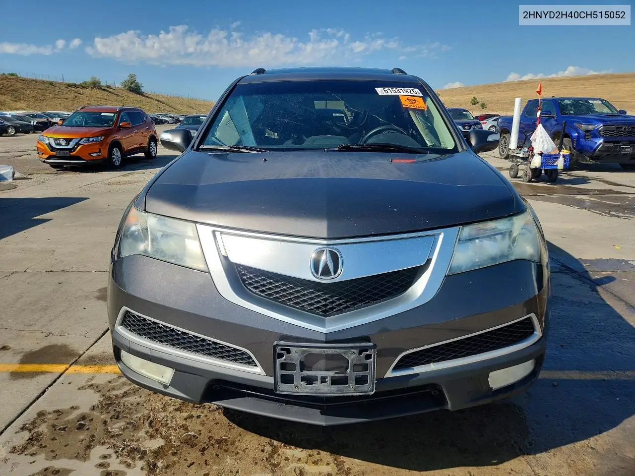 2012 Acura Mdx Technology VIN: 2HNYD2H40CH515052 Lot: 61531926