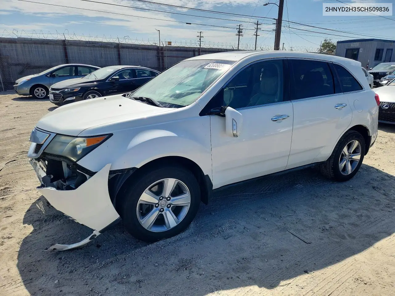 2012 Acura Mdx Pmc Edition VIN: 2HNYD2H35CH509836 Lot: 62008086