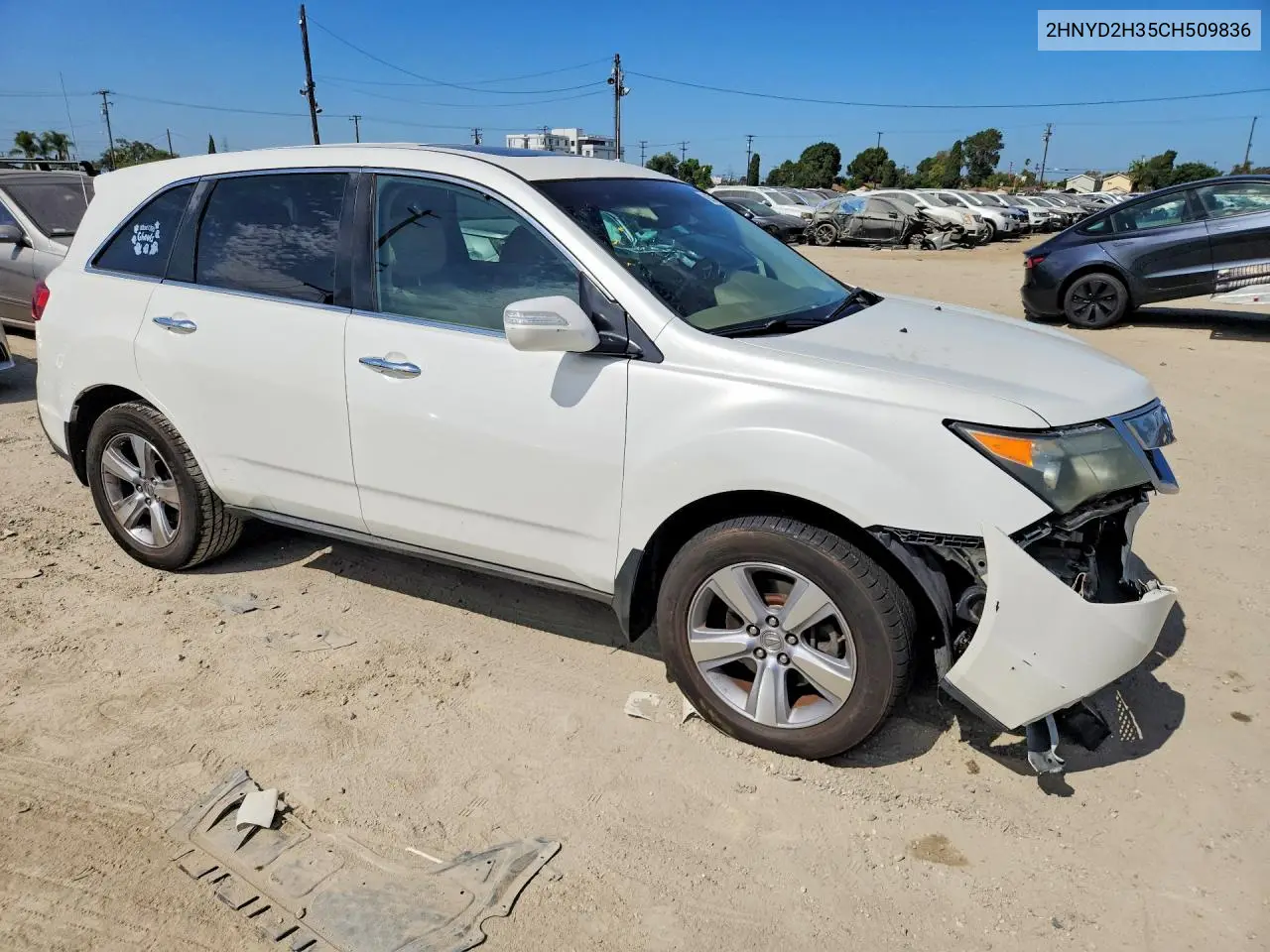 2012 Acura Mdx Pmc Edition VIN: 2HNYD2H35CH509836 Lot: 62008086
