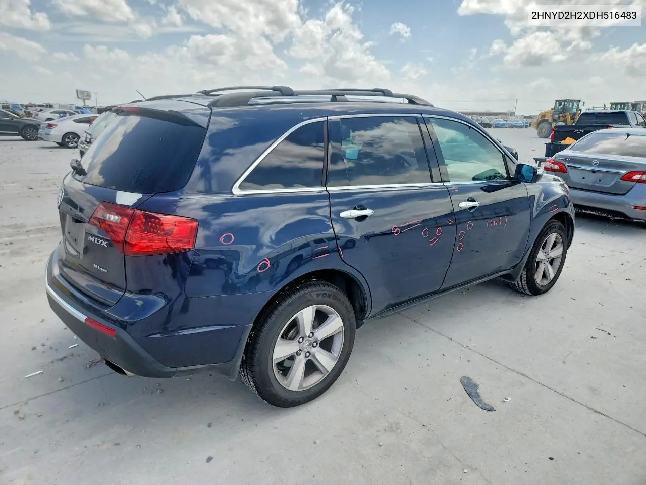 2013 Acura Mdx VIN: 2HNYD2H2XDH516483 Lot: 60624446