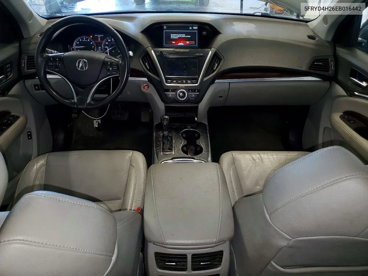 2014 Acura Mdx VIN: 5FRYD4H26EB016442 Lot: 55313396