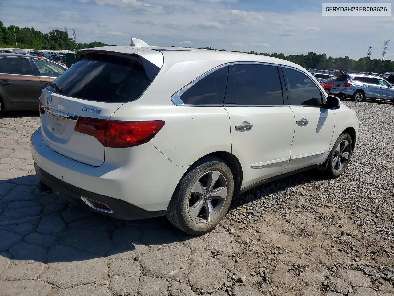2014 Acura Mdx VIN: 5FRYD3H23EB003626 Lot: 55737616