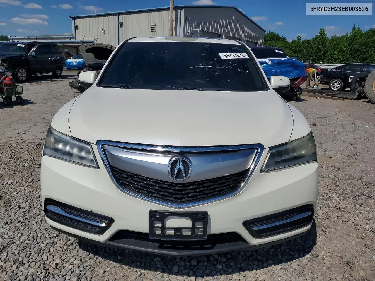 2014 Acura Mdx VIN: 5FRYD3H23EB003626 Lot: 55737616