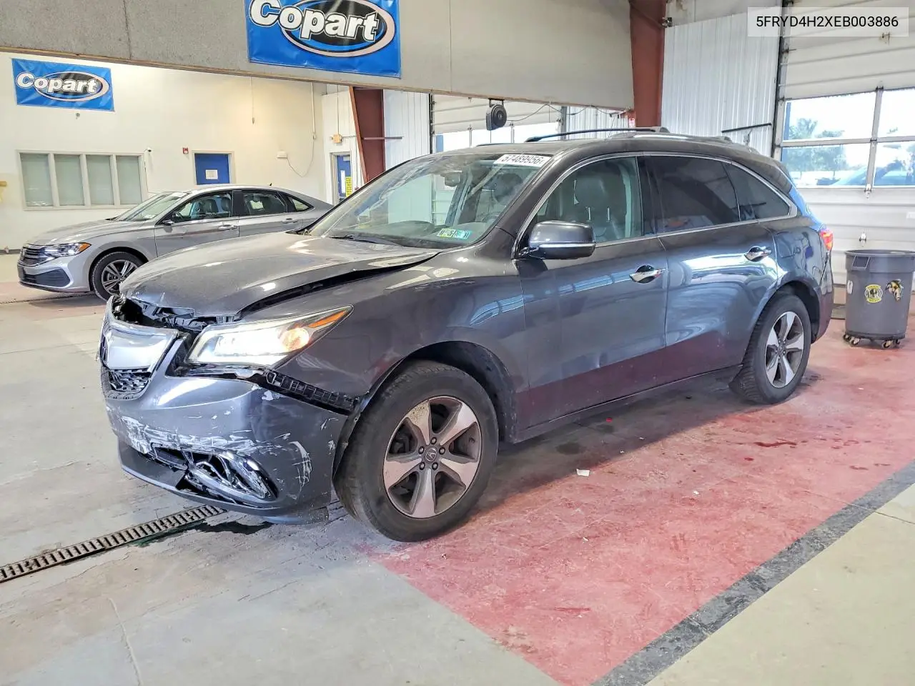 2014 Acura Mdx VIN: 5FRYD4H2XEB003886 Lot: 57489956