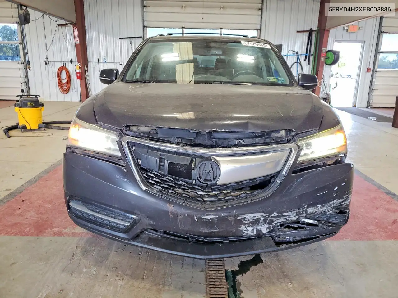 2014 Acura Mdx VIN: 5FRYD4H2XEB003886 Lot: 57489956