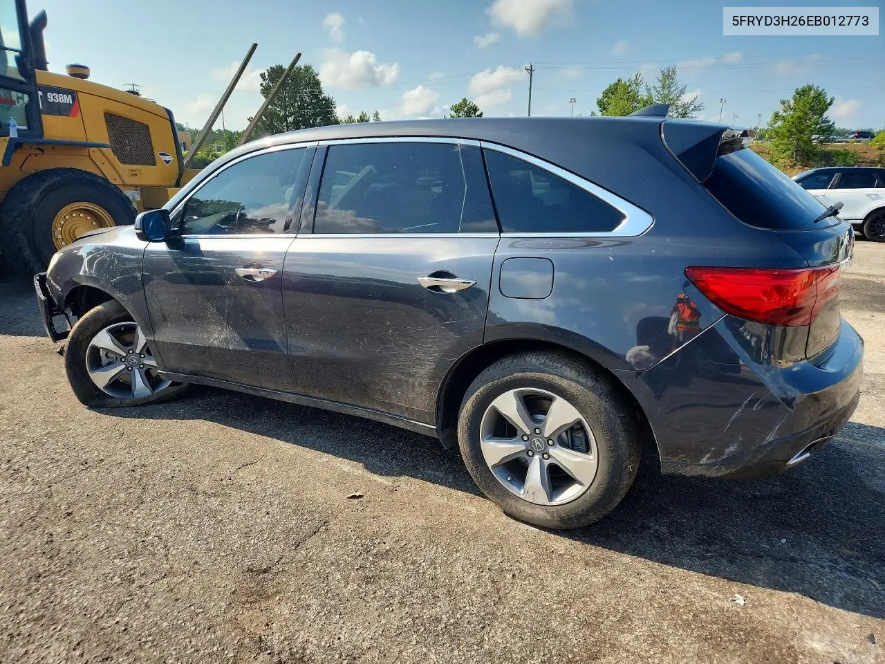 2014 Acura Mdx VIN: 5FRYD3H26EB012773 Lot: 58646956