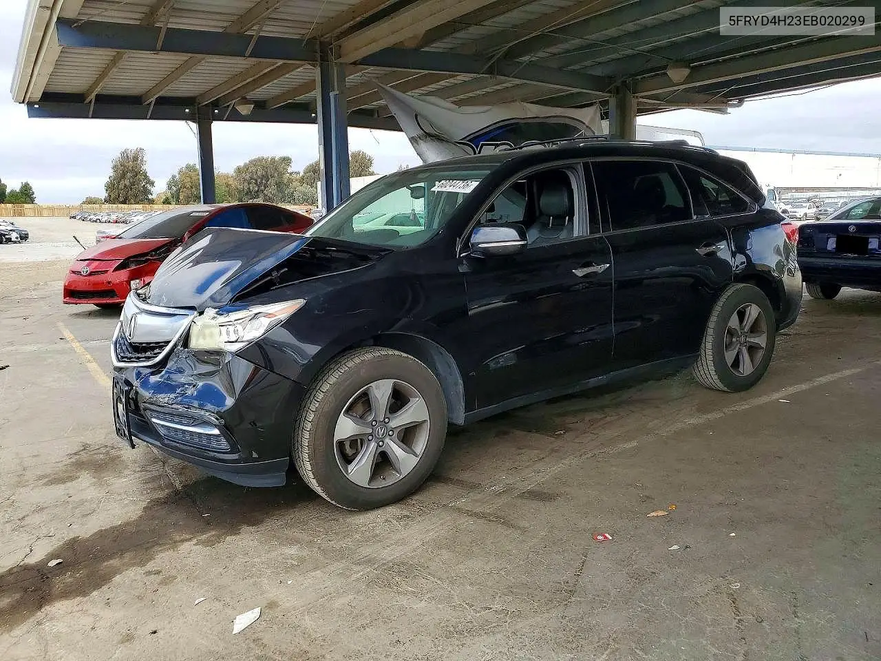 2014 Acura Mdx VIN: 5FRYD4H23EB020299 Lot: 60244736