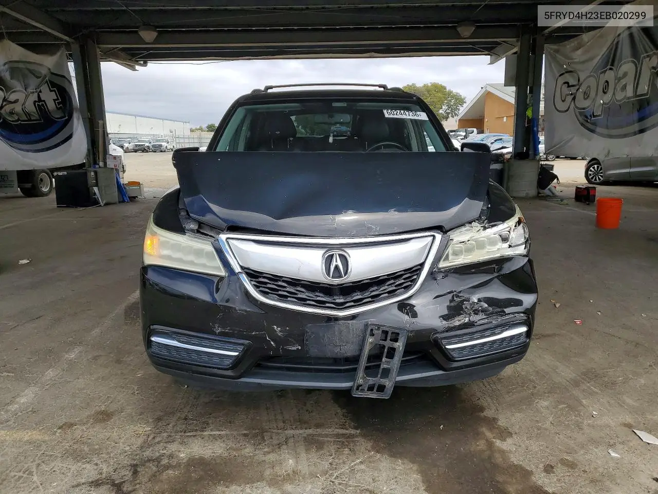 2014 Acura Mdx VIN: 5FRYD4H23EB020299 Lot: 60244736