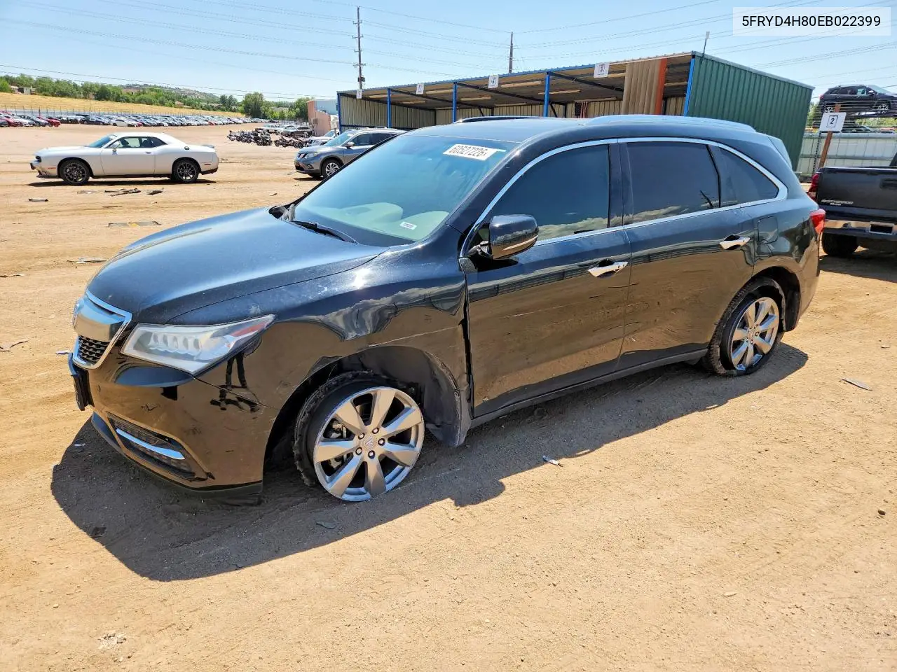 2014 Acura Mdx Advance VIN: 5FRYD4H80EB022399 Lot: 60527226