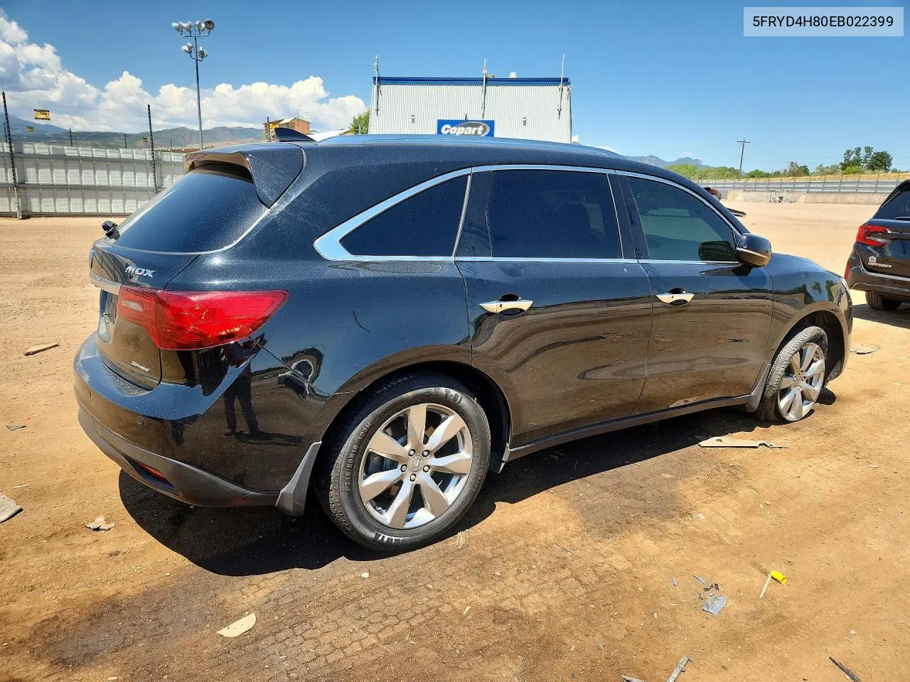 2014 Acura Mdx Advance VIN: 5FRYD4H80EB022399 Lot: 60527226