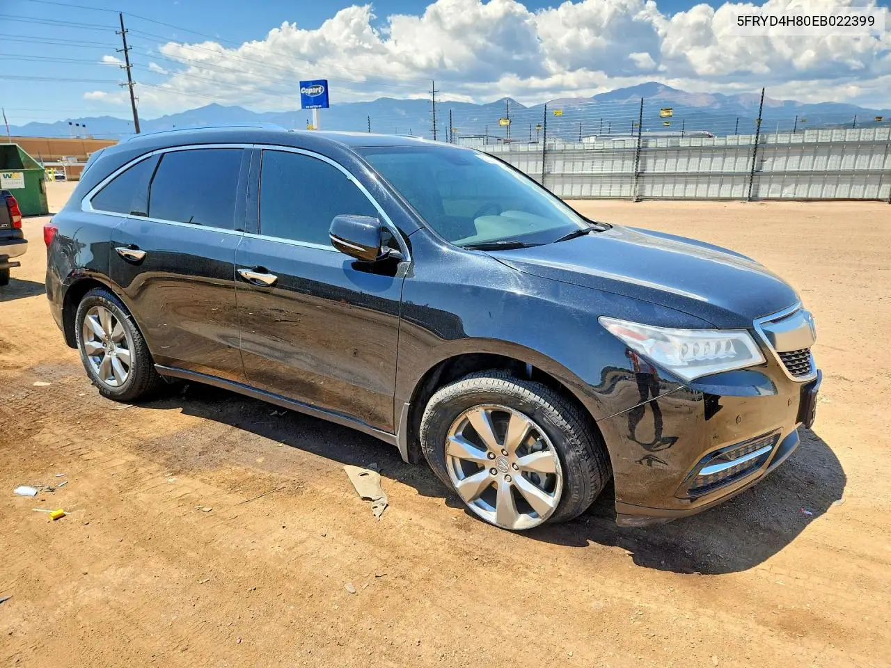2014 Acura Mdx Advance VIN: 5FRYD4H80EB022399 Lot: 60527226