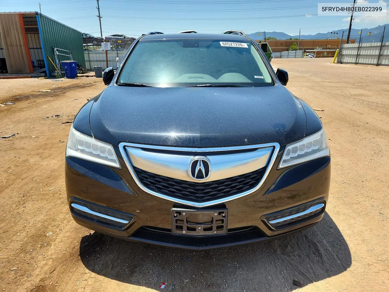 2014 Acura Mdx Advance VIN: 5FRYD4H80EB022399 Lot: 60527226