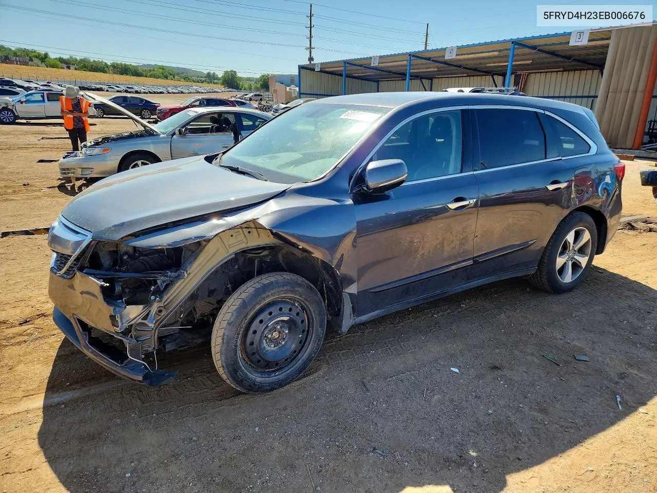 2014 Acura Mdx VIN: 5FRYD4H23EB006676 Lot: 60591296