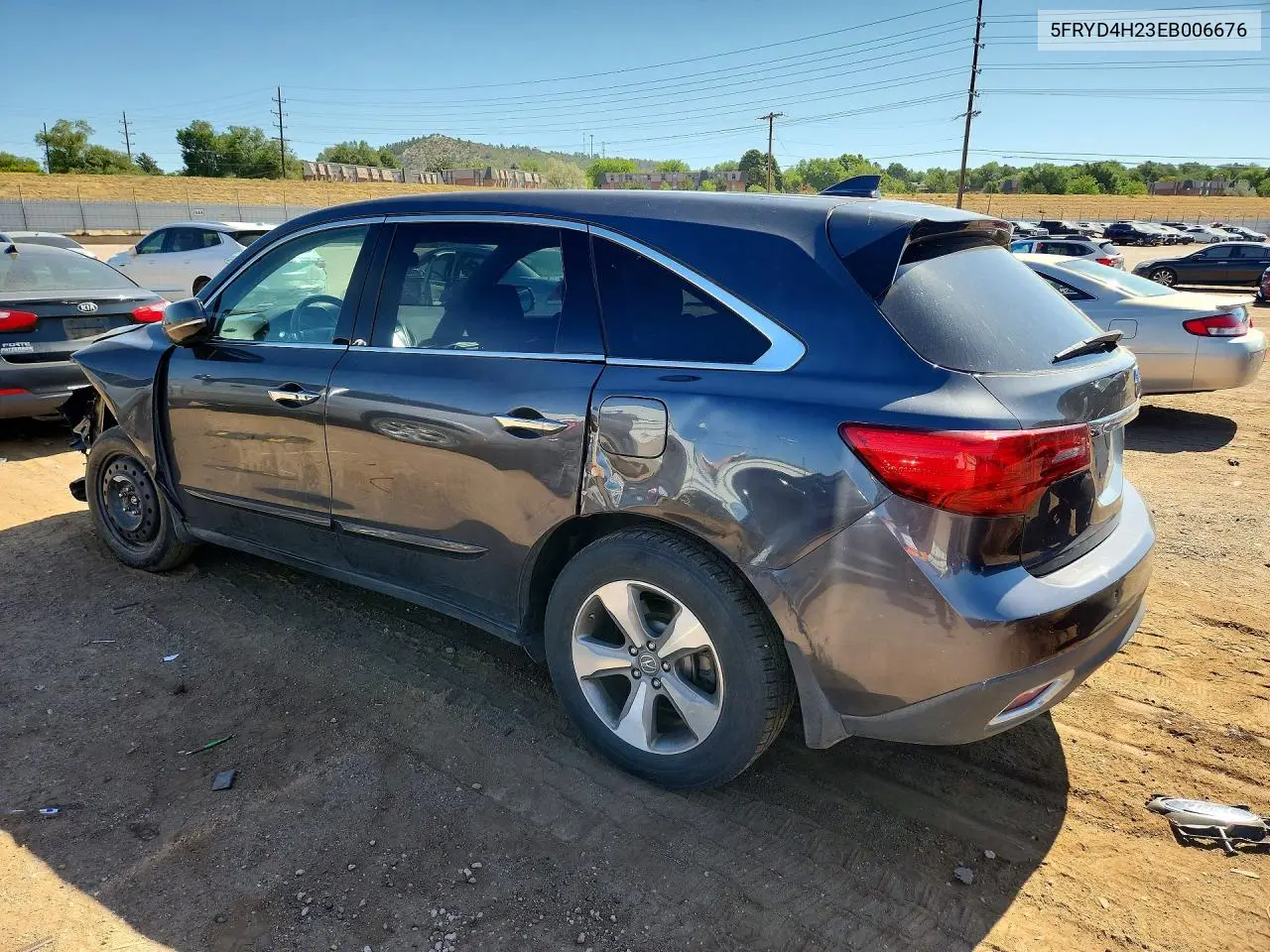 2014 Acura Mdx VIN: 5FRYD4H23EB006676 Lot: 60591296