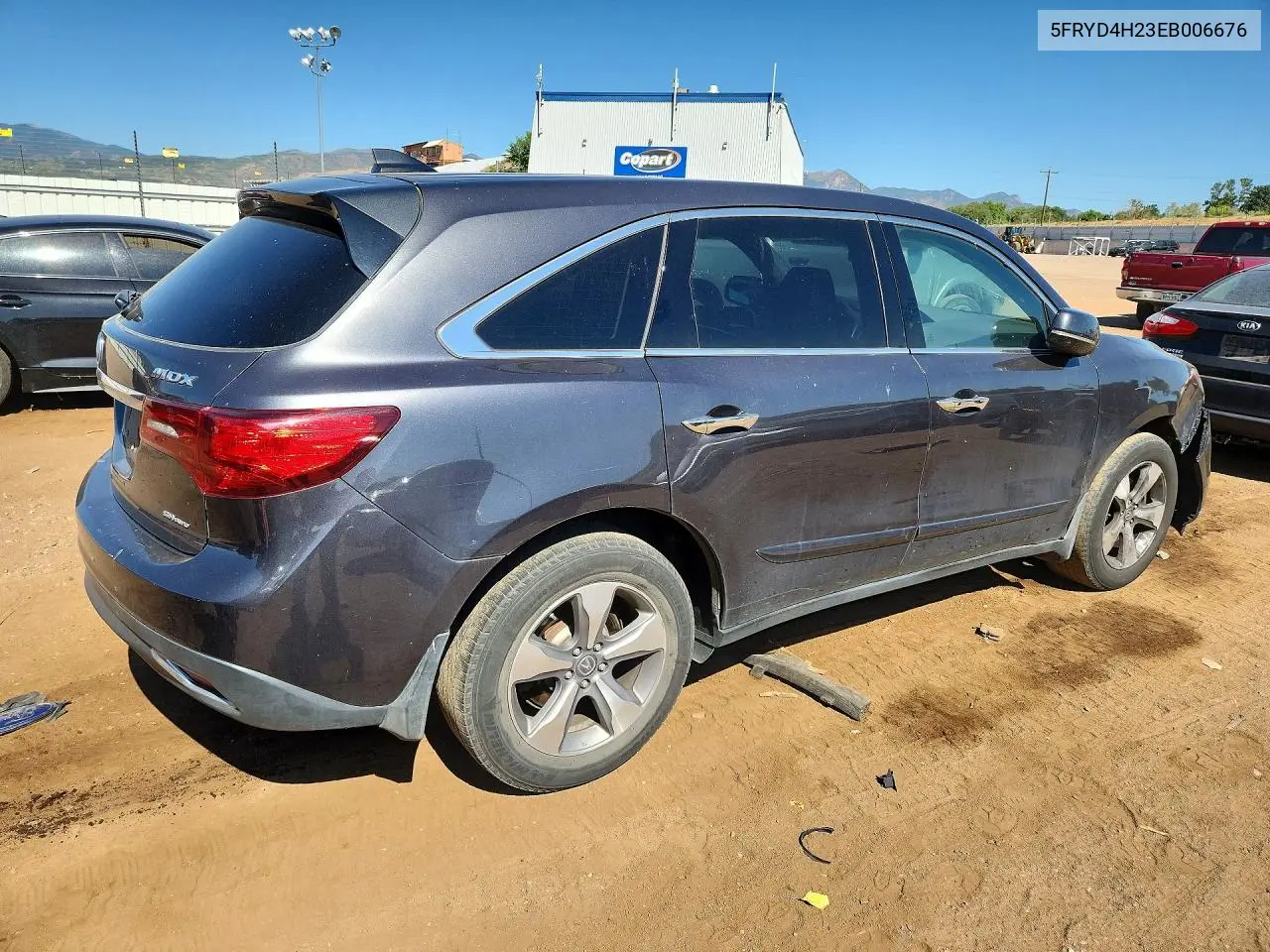 2014 Acura Mdx VIN: 5FRYD4H23EB006676 Lot: 60591296