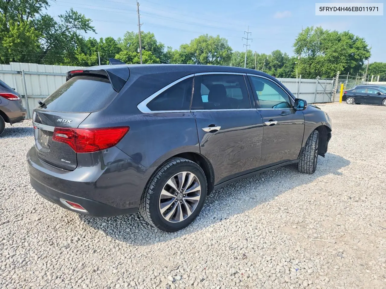 2014 Acura Mdx Technology VIN: 5FRYD4H46EB011971 Lot: 60878016