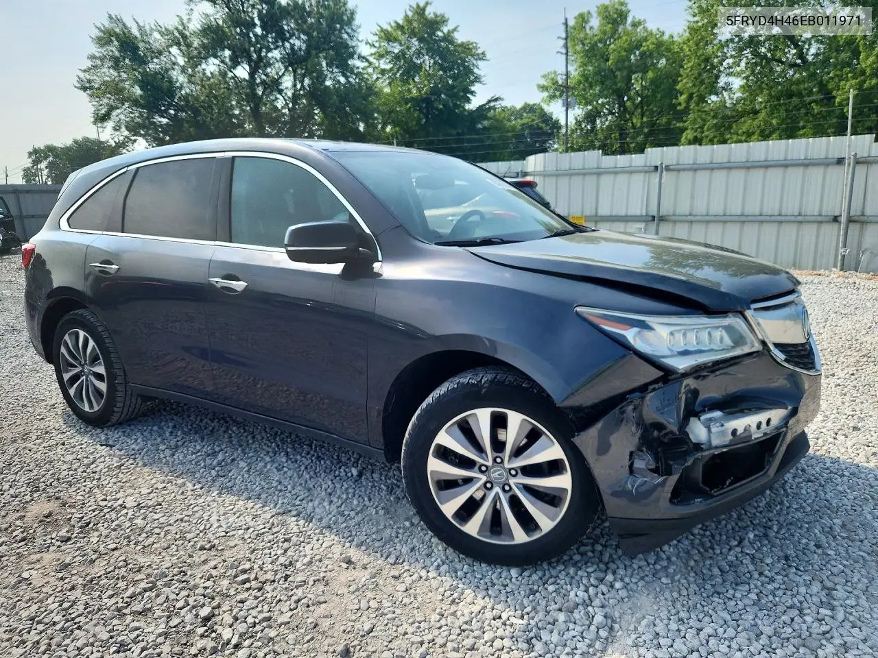 2014 Acura Mdx Technology VIN: 5FRYD4H46EB011971 Lot: 60878016