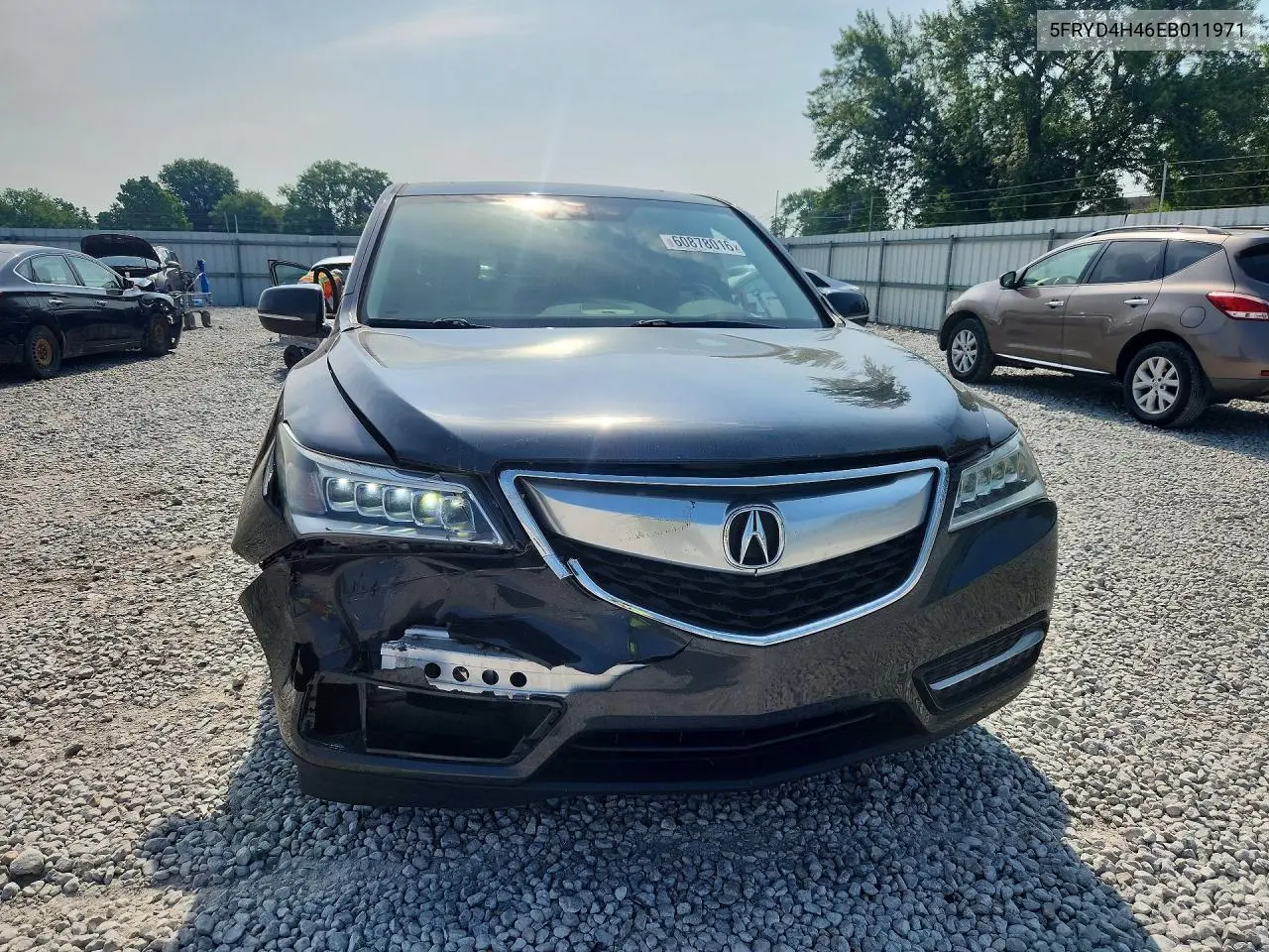 2014 Acura Mdx Technology VIN: 5FRYD4H46EB011971 Lot: 60878016
