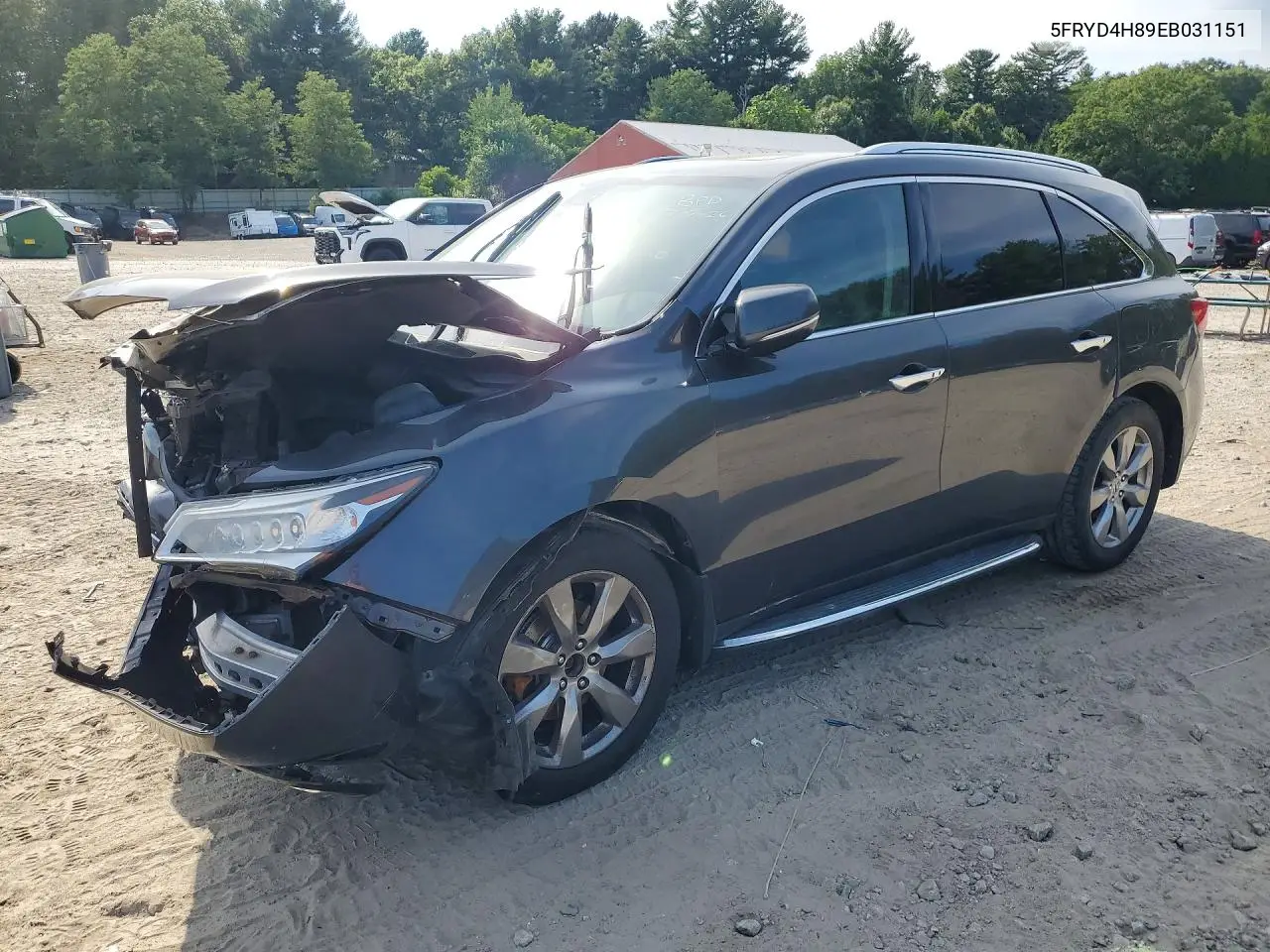 2014 Acura Mdx Advance VIN: 5FRYD4H89EB031151 Lot: 61370696