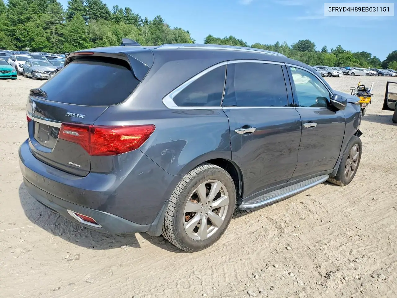 2014 Acura Mdx Advance VIN: 5FRYD4H89EB031151 Lot: 61370696