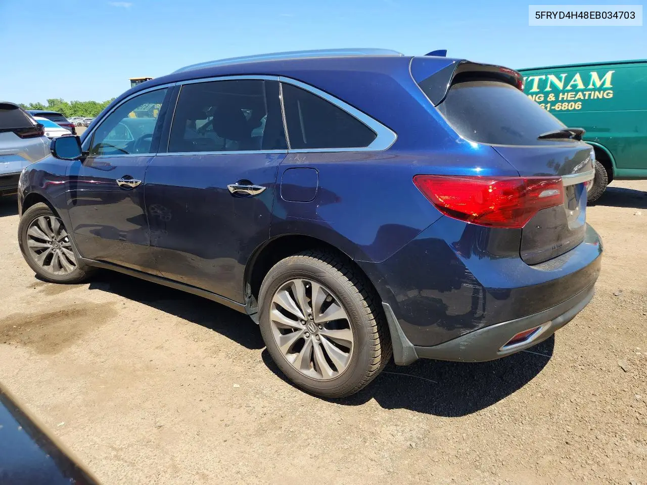 2014 Acura Mdx Technology VIN: 5FRYD4H48EB034703 Lot: 61544126