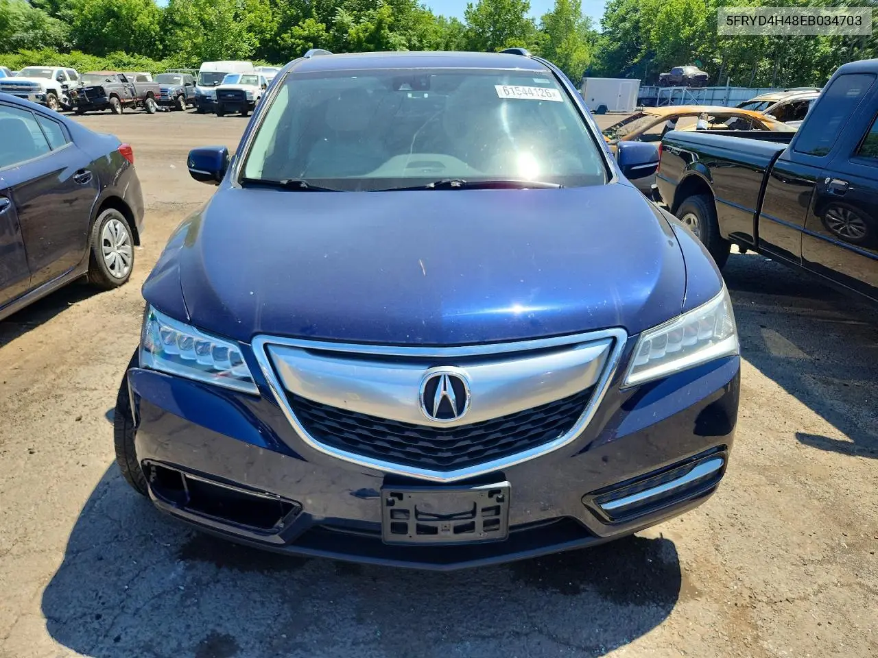 2014 Acura Mdx Technology VIN: 5FRYD4H48EB034703 Lot: 61544126