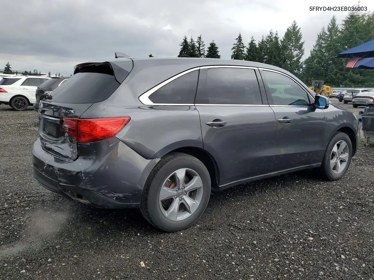 2014 Acura Mdx VIN: 5FRYD4H23EB036003 Lot: 61607286