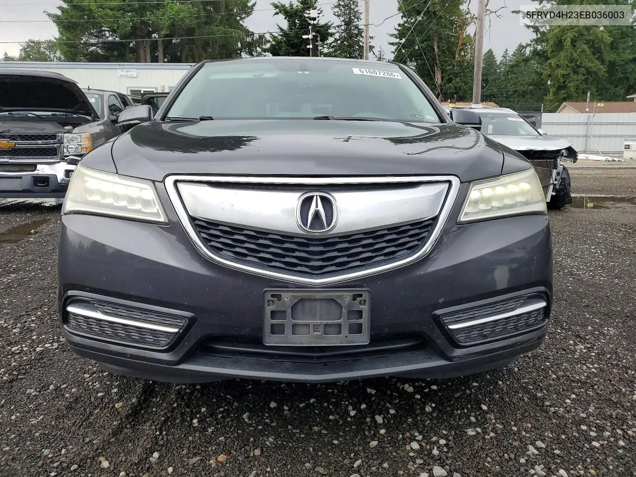2014 Acura Mdx VIN: 5FRYD4H23EB036003 Lot: 61607286