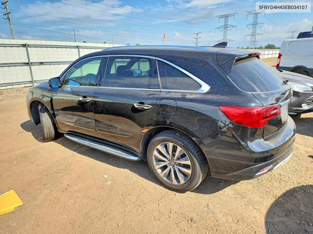 2014 Acura Mdx Technology VIN: 5FRYD4H43EB034107 Lot: 61616036