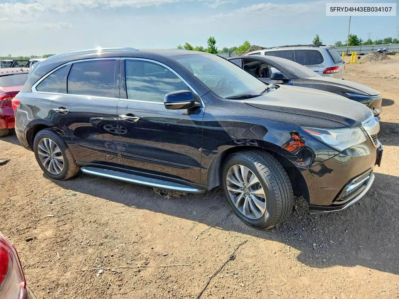 2014 Acura Mdx Technology VIN: 5FRYD4H43EB034107 Lot: 61616036