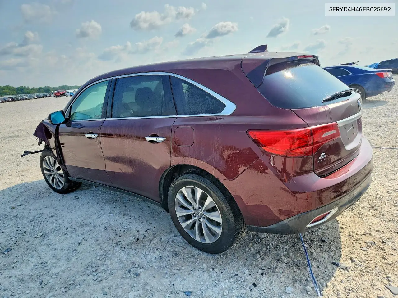 2014 Acura Mdx Technology VIN: 5FRYD4H46EB025692 Lot: 61872766