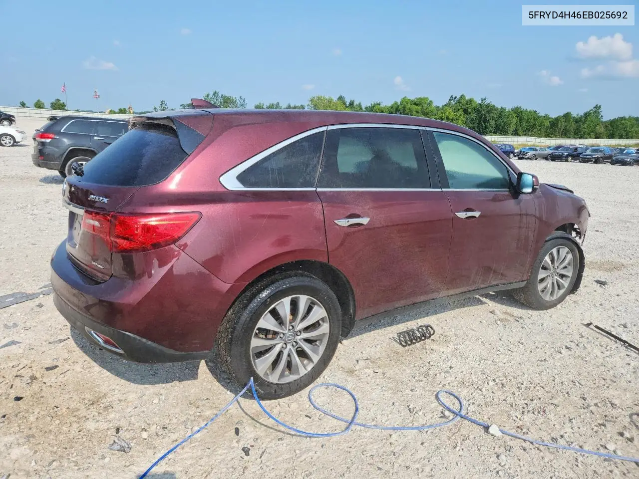 2014 Acura Mdx Technology VIN: 5FRYD4H46EB025692 Lot: 61872766