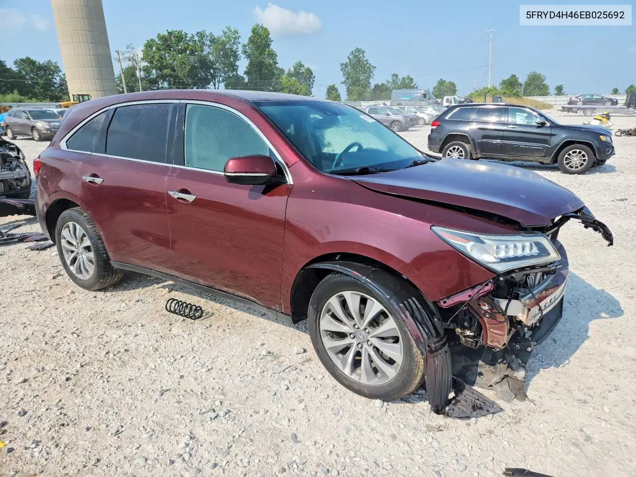 2014 Acura Mdx Technology VIN: 5FRYD4H46EB025692 Lot: 61872766