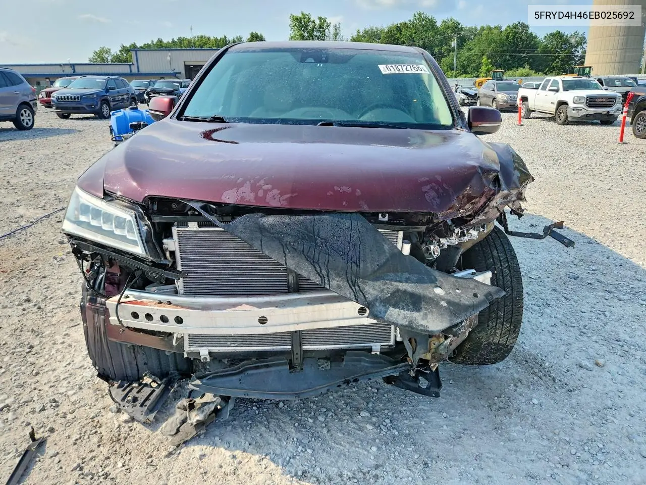 2014 Acura Mdx Technology VIN: 5FRYD4H46EB025692 Lot: 61872766