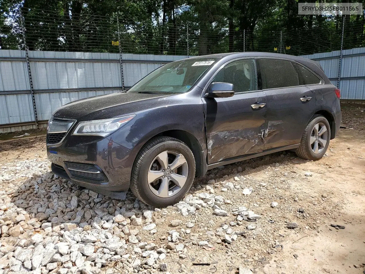 2014 Acura Mdx VIN: 5FRYD3H25EB011565 Lot: 62017576