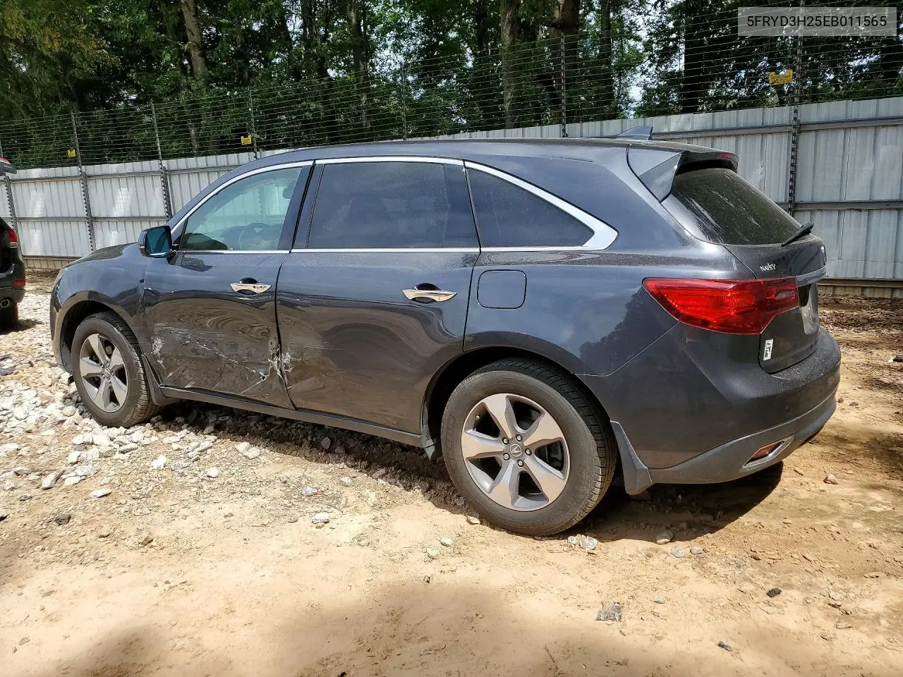 2014 Acura Mdx VIN: 5FRYD3H25EB011565 Lot: 62017576