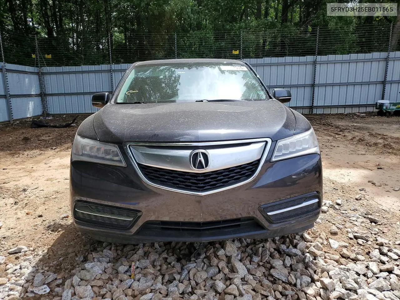 2014 Acura Mdx VIN: 5FRYD3H25EB011565 Lot: 62017576
