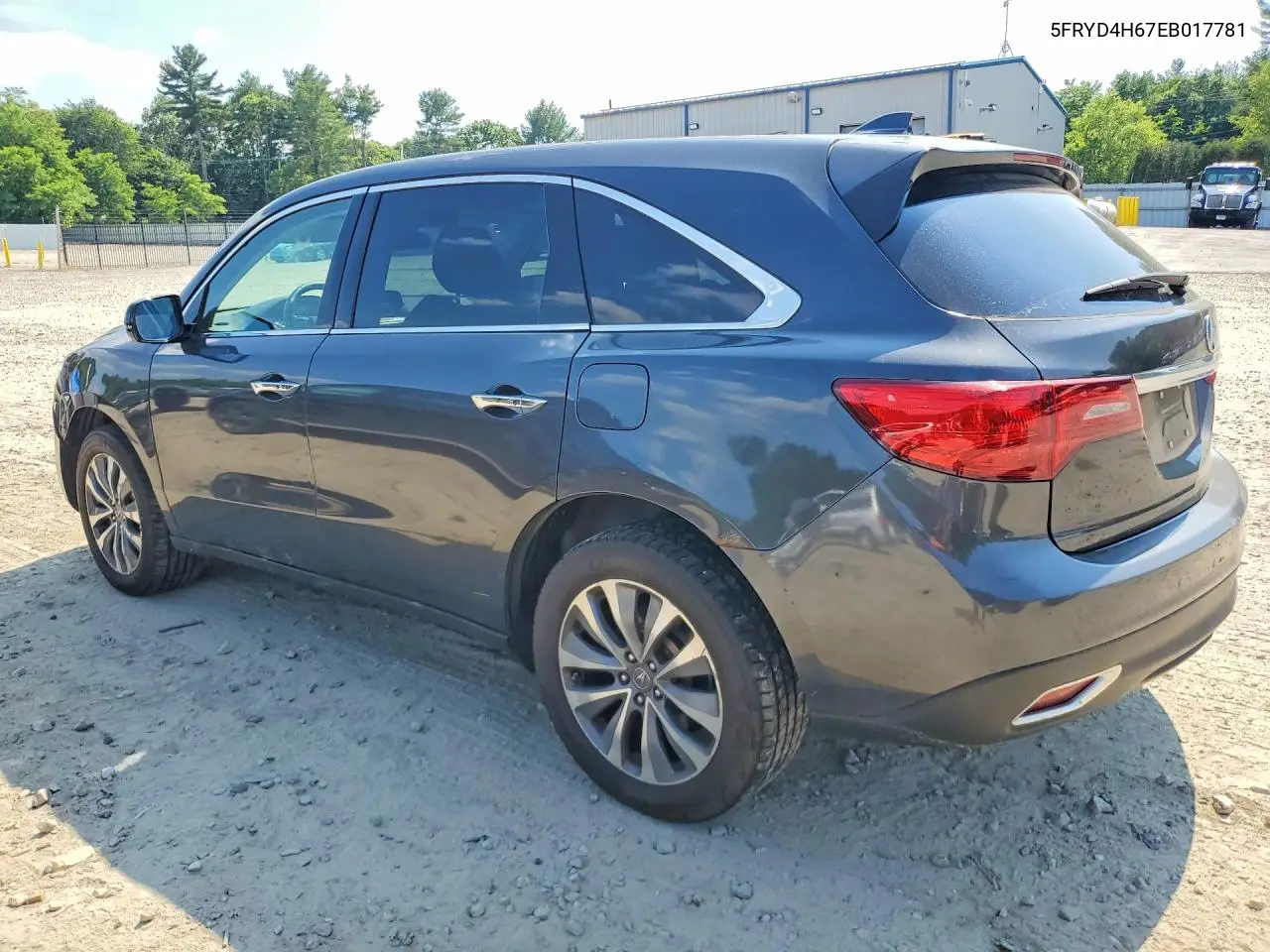 2014 Acura Mdx Technology VIN: 5FRYD4H67EB017781 Lot: 85792265