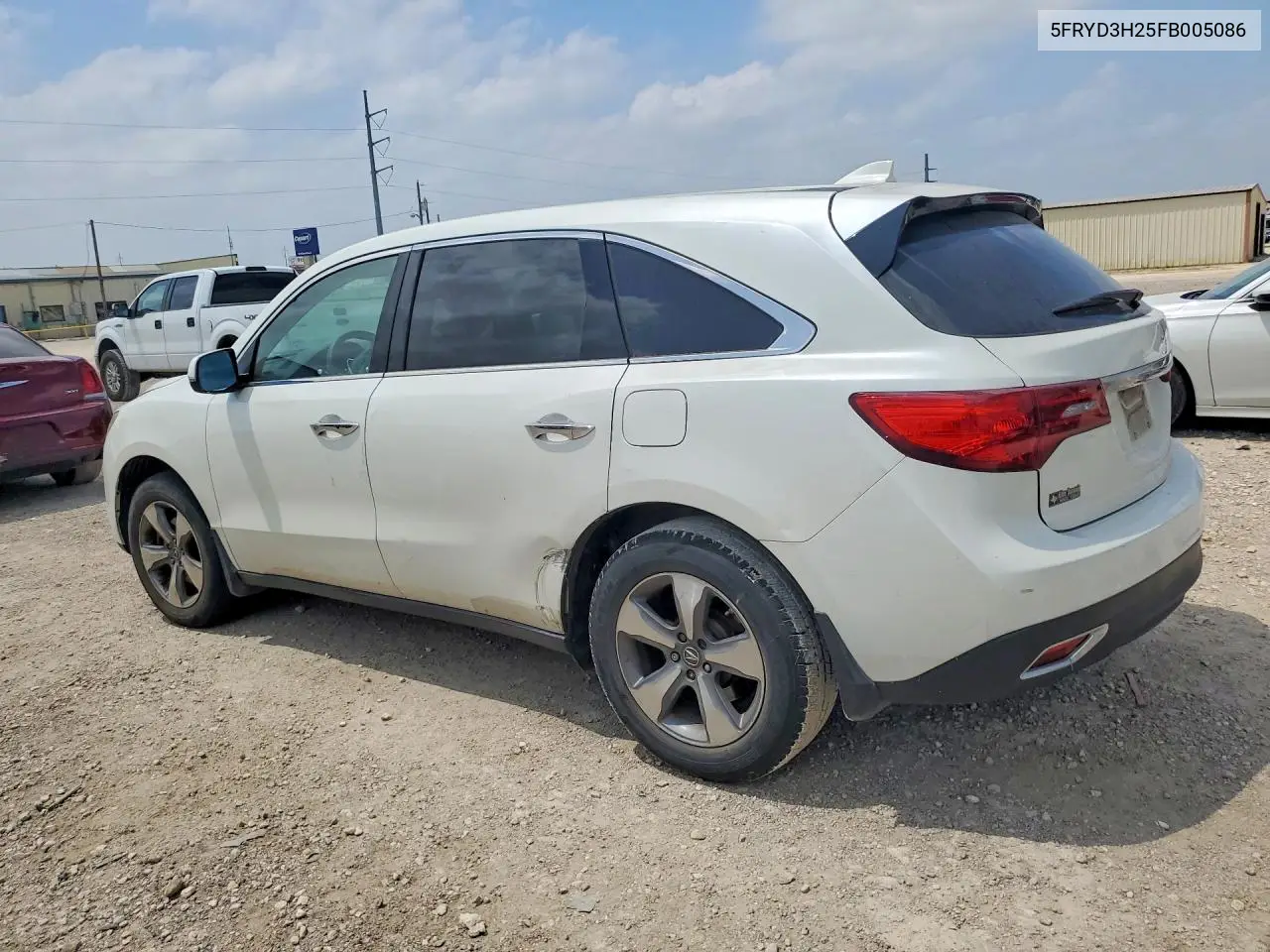 2015 Acura Mdx VIN: 5FRYD3H25FB005086 Lot: 58061536