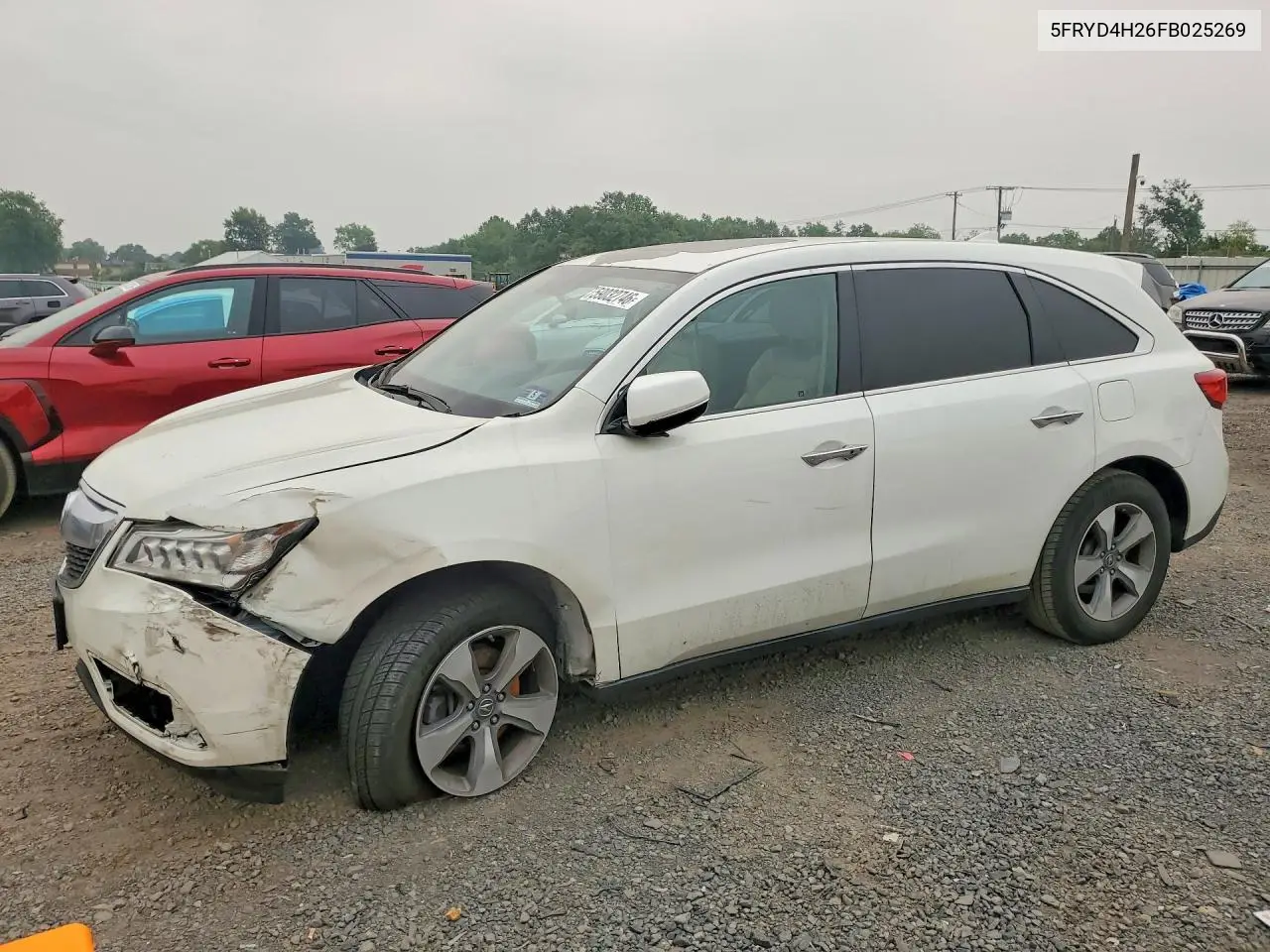 2015 Acura Mdx VIN: 5FRYD4H26FB025269 Lot: 59032746