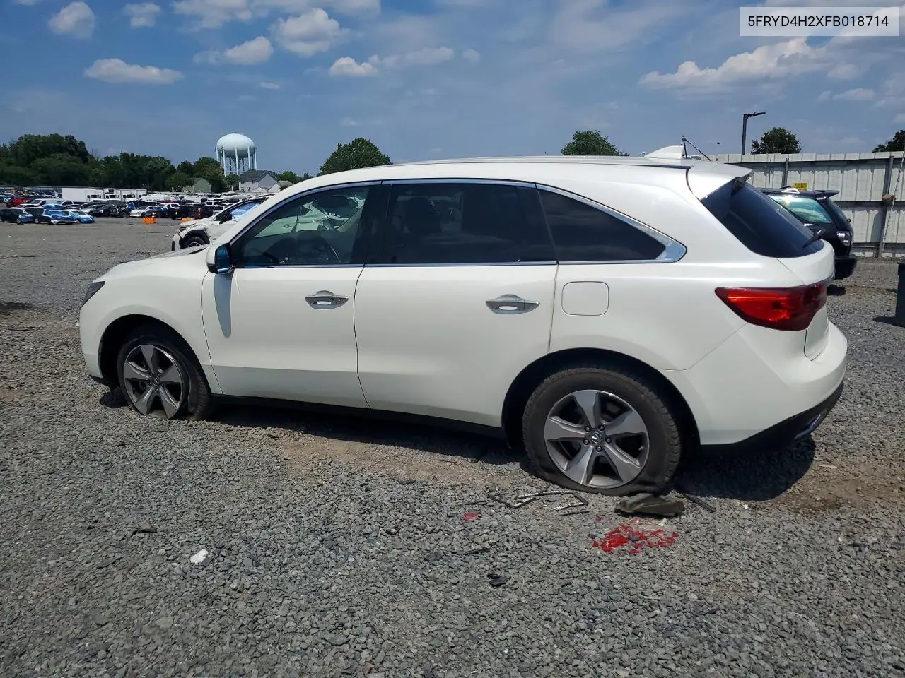 2015 Acura Mdx VIN: 5FRYD4H2XFB018714 Lot: 60943496