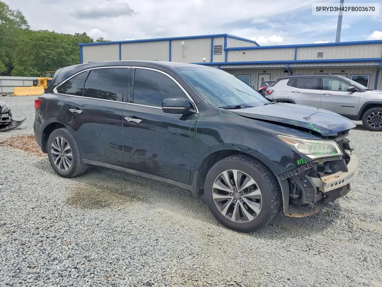 2015 Acura Mdx Technology VIN: 5FRYD3H42FB003670 Lot: 61541166