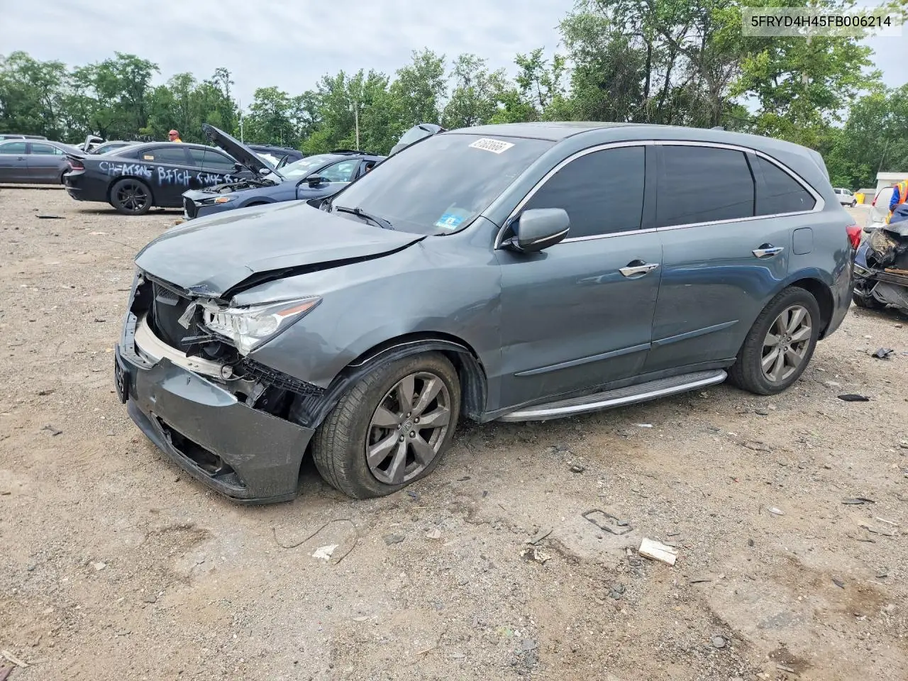 2015 Acura Mdx Technology VIN: 5FRYD4H45FB006214 Lot: 61603686
