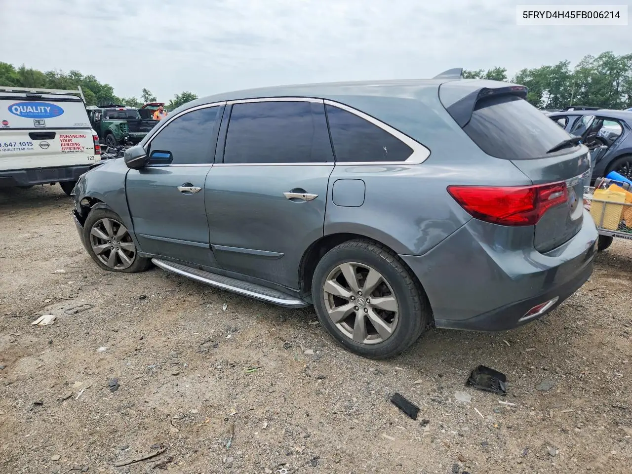 2015 Acura Mdx Technology VIN: 5FRYD4H45FB006214 Lot: 61603686