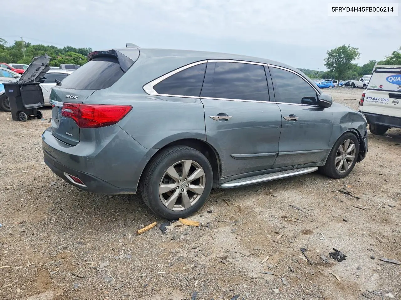 2015 Acura Mdx Technology VIN: 5FRYD4H45FB006214 Lot: 61603686