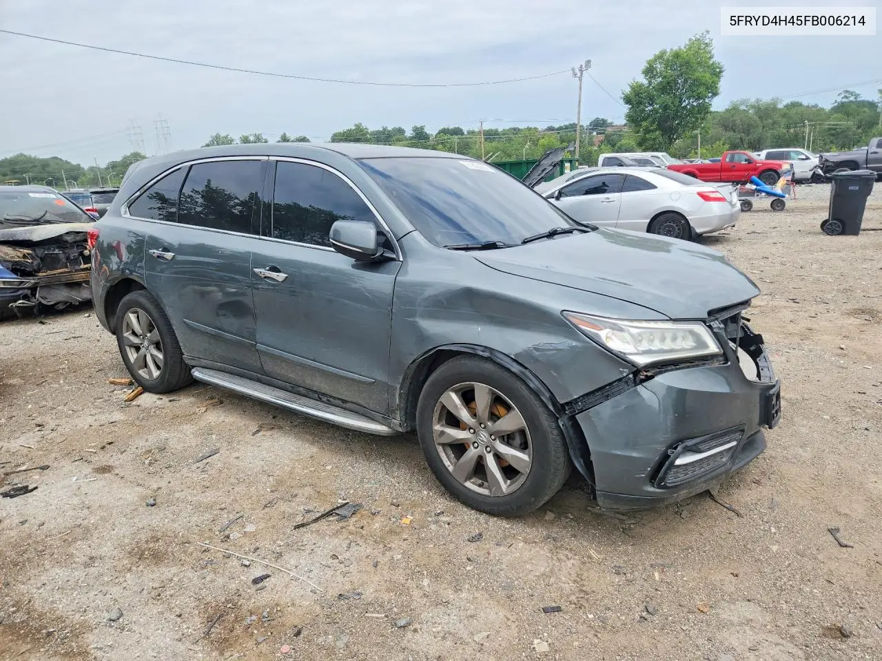 2015 Acura Mdx Technology VIN: 5FRYD4H45FB006214 Lot: 61603686